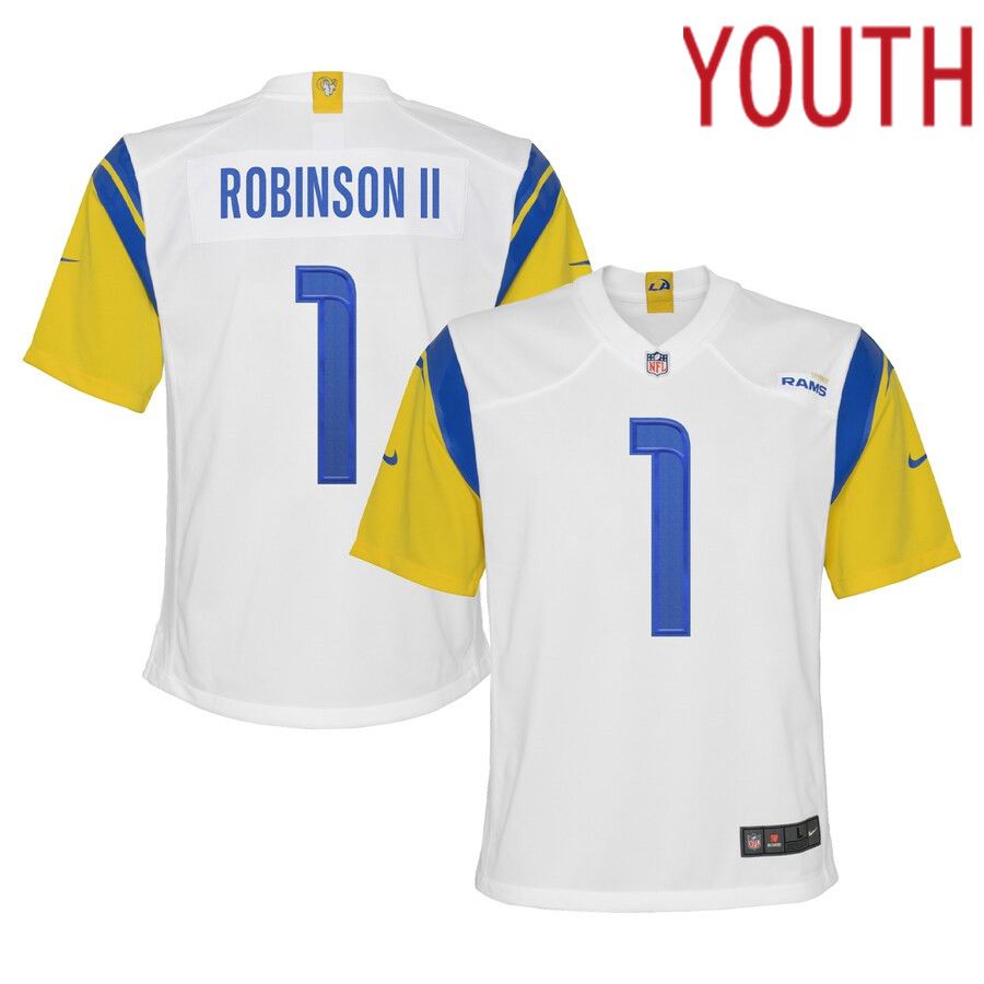 Youth Los Angeles Rams #1 Allen Robinson Nike White Alternate Game NFL Jersey